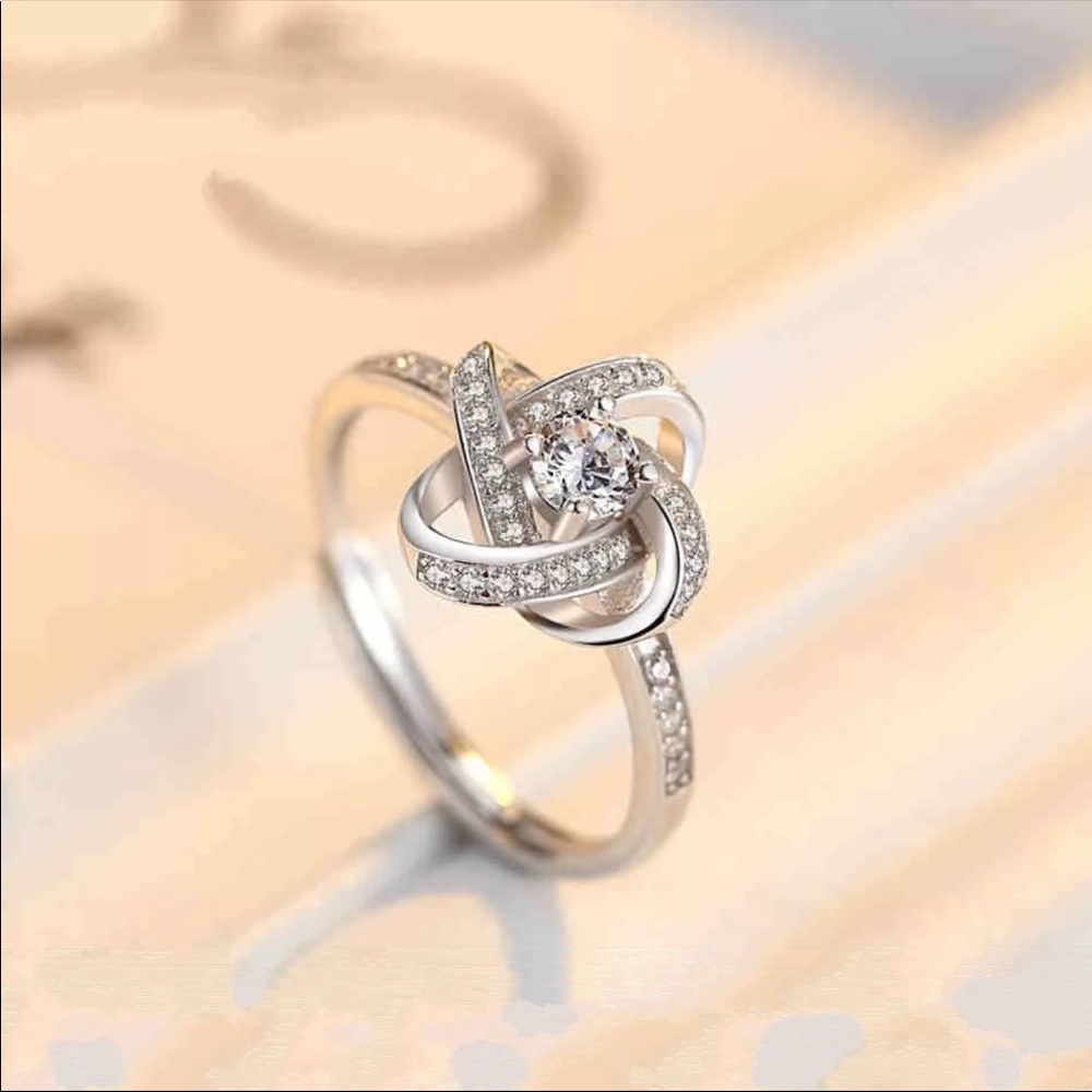 New silver 925 white diamonds engagement rings - Picture 5 of 6